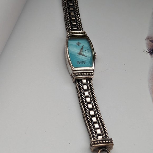 Vintage Sterling Silver Watch Bracelet Watch 925 Sterling Silver and is Working